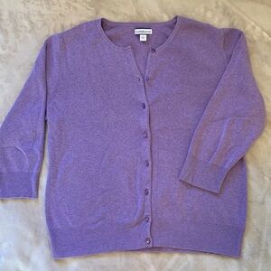 Croft & Barrow Pima Cotton Women's Button Up Long Sleeve Cardigan Sz L